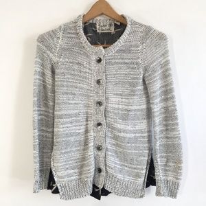 Anthropologie Field Flower Shirting Cardigan XS